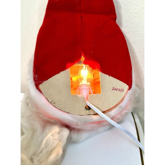 Blushing SANTA CLAUS Wall Light CHRISTMAS Decor Ornament JAPAN 13” Vintage - Picture 11 of 11